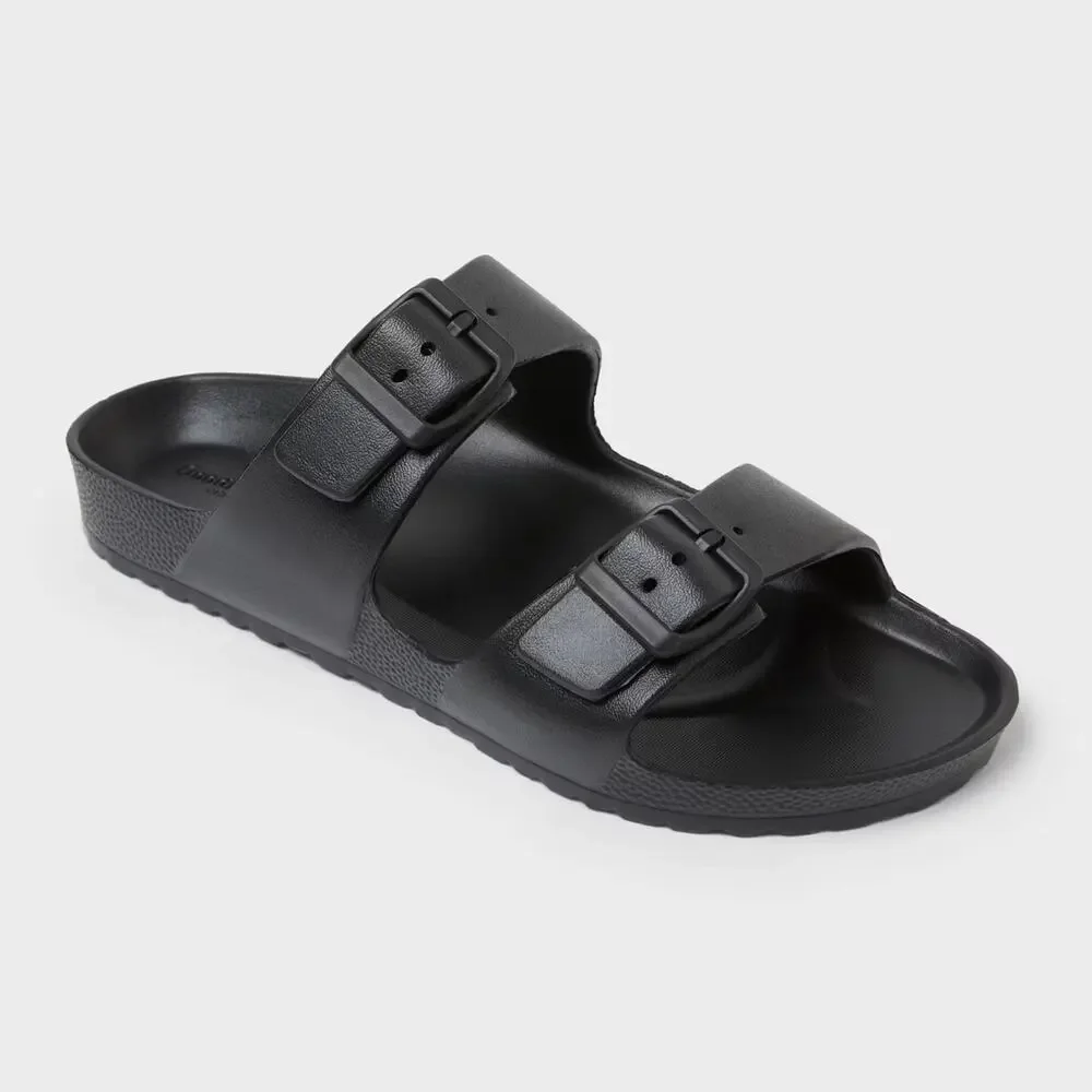 Men's Carson Two Band Sandals - Goodfellow & Co - Black